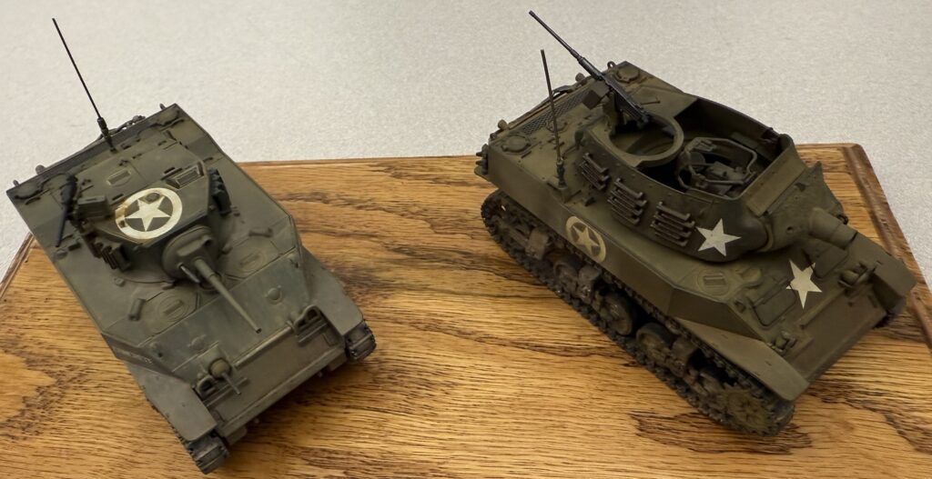 1 48 tamiya m5a1 stuart and m8 howitzer joe