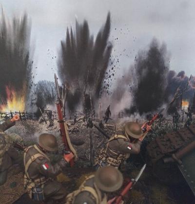 World War 1 Diorama built around 60mm Toy Soldiers