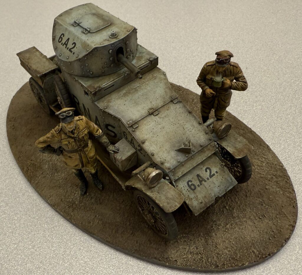 Chad's 1 35 cooper state models lanchester armored car with figures wwi