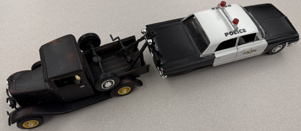 Jerry o's 1 24 lindberg 1934 ford truck towing amt 1961 ford galaxy