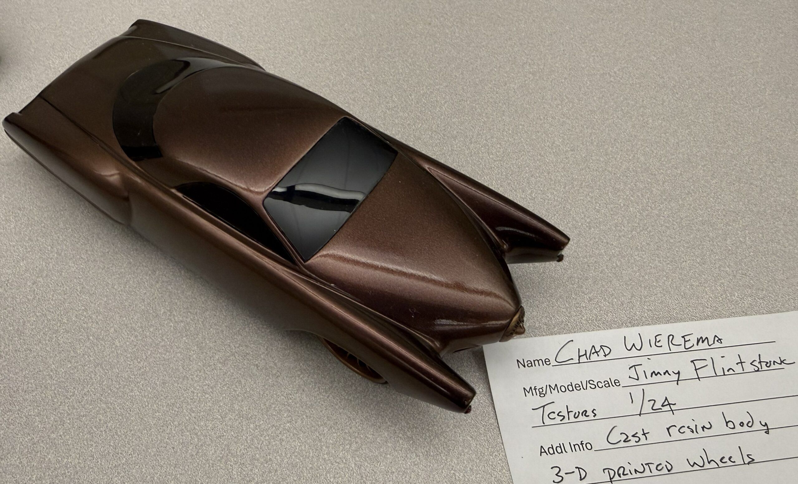 1 24 Testors Jimmy Flinstone cast metal car by Chad