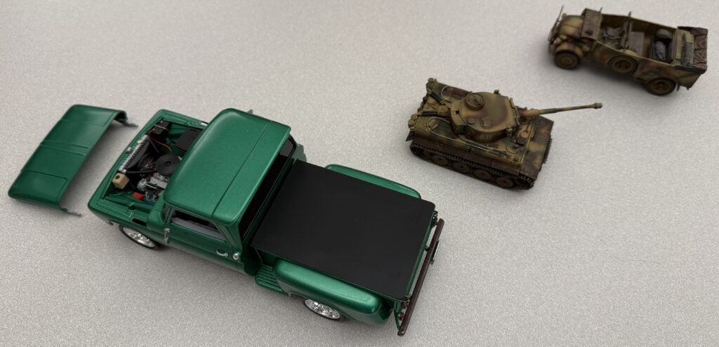1 25 Revell 1965 Chevy 1 48 Tamiys Steyr 1 72 Vespiel Tiger by Richard D