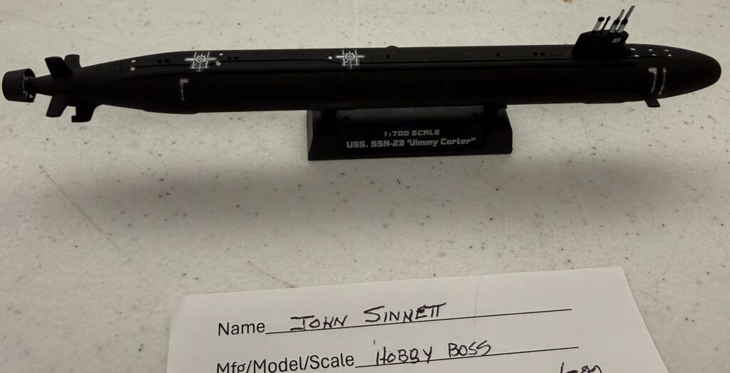 John 1 700 Hobby Boss USS SSN 23 Jimmy Carter submarine